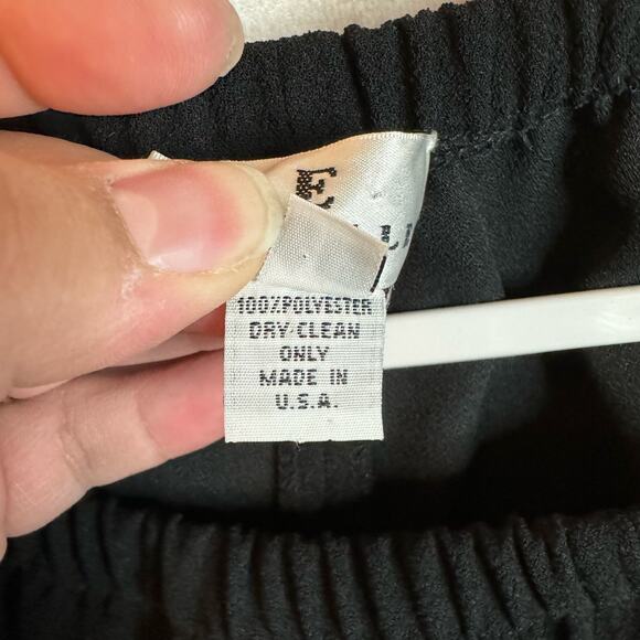 E Emmelle Black Elastic Waist Band Pants Size Large - Picture 4 of 5